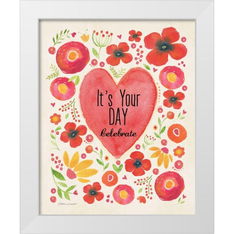 Your Day White Modern Wood Framed Art Print by Marrott, Stephanie