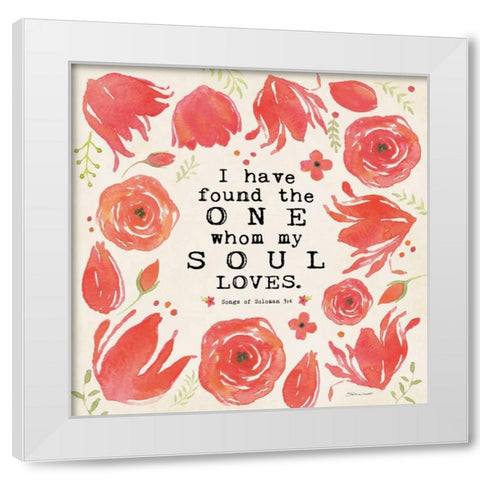 My Soul White Modern Wood Framed Art Print by Marrott, Stephanie