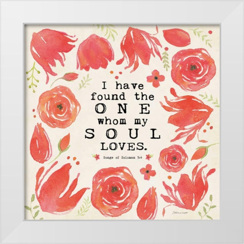 My Soul White Modern Wood Framed Art Print by Marrott, Stephanie
