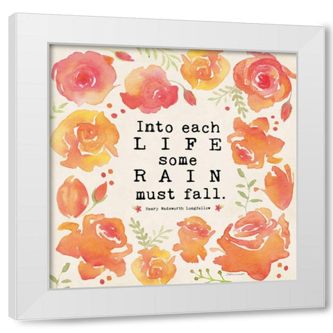 Some Rain White Modern Wood Framed Art Print by Marrott, Stephanie