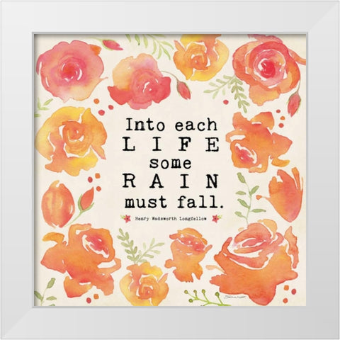 Some Rain White Modern Wood Framed Art Print by Marrott, Stephanie