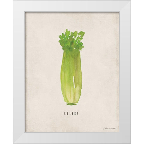 Celery White Modern Wood Framed Art Print by Marrott, Stephanie