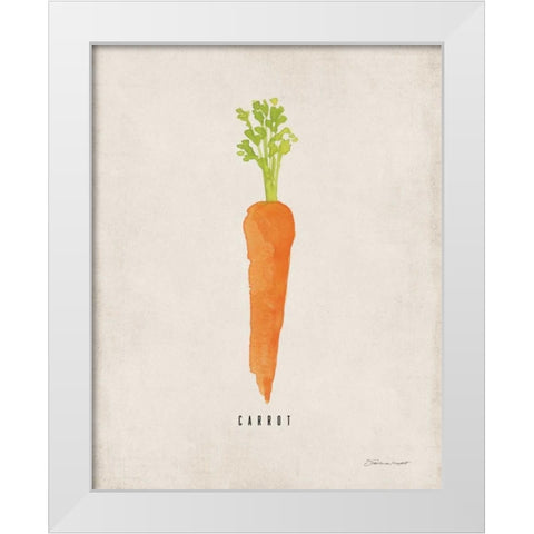 Carrot White Modern Wood Framed Art Print by Marrott, Stephanie