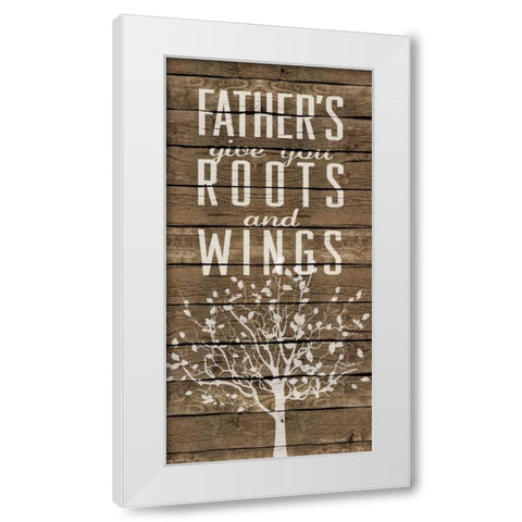 Roots and Wings White Modern Wood Framed Art Print by Marrott, Stephanie