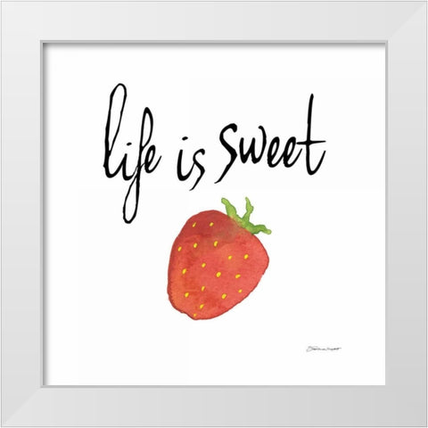 Sweet White Modern Wood Framed Art Print by Marrott, Stephanie