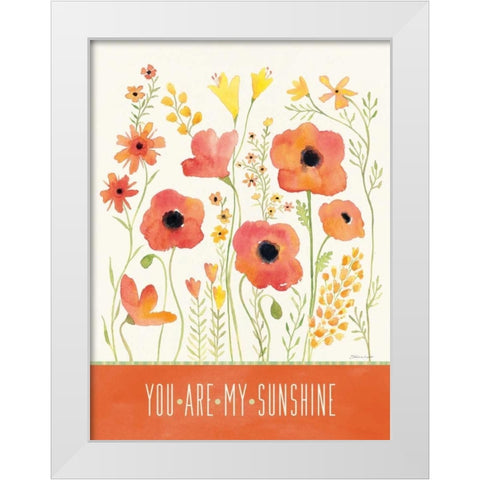 Sunshine Garden I White Modern Wood Framed Art Print by Marrott, Stephanie