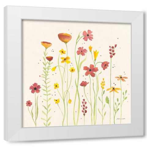 Spring Garden White Modern Wood Framed Art Print by Marrott, Stephanie