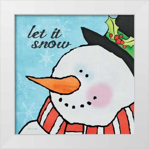 Snowman I White Modern Wood Framed Art Print by Marrott, Stephanie