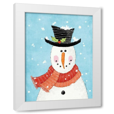 Snowman IV White Modern Wood Framed Art Print by Marrott, Stephanie