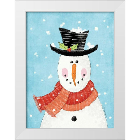 Snowman IV White Modern Wood Framed Art Print by Marrott, Stephanie