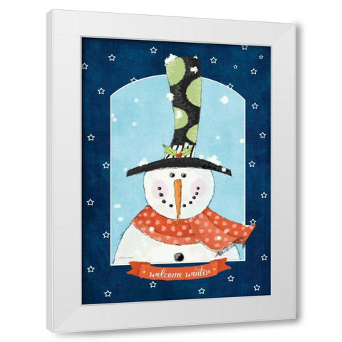 Winter Welcome White Modern Wood Framed Art Print by Marrott, Stephanie