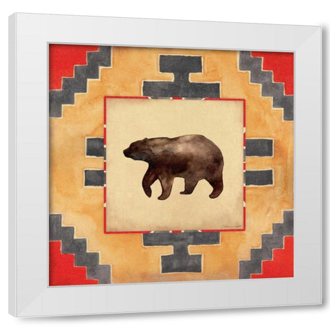 Bear Blanket White Modern Wood Framed Art Print by Marrott, Stephanie