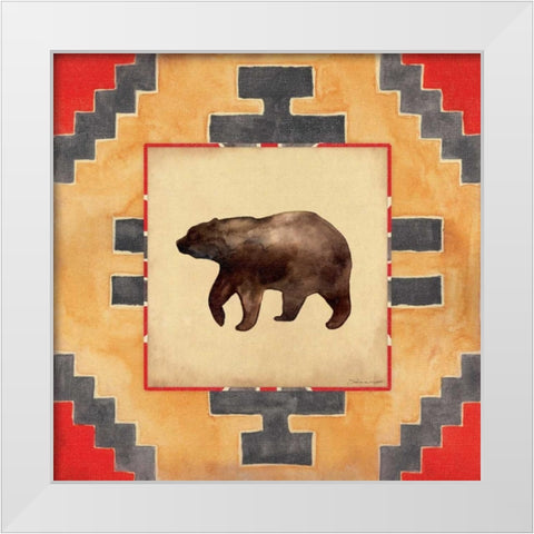 Bear Blanket White Modern Wood Framed Art Print by Marrott, Stephanie