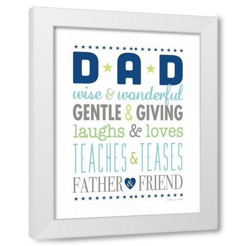 Father and Friend II White Modern Wood Framed Art Print by Marrott, Stephanie