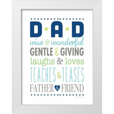 Father and Friend II White Modern Wood Framed Art Print by Marrott, Stephanie