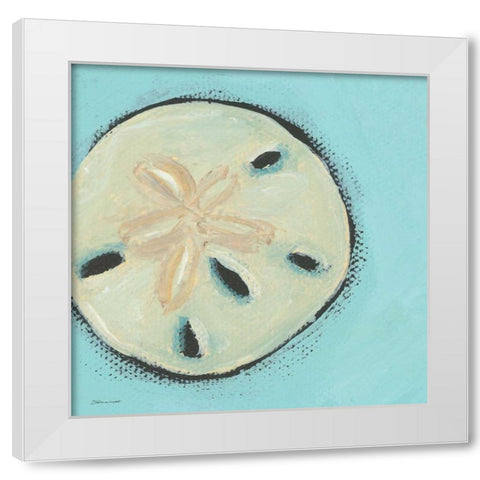 Sand Dollar White Modern Wood Framed Art Print by Marrott, Stephanie