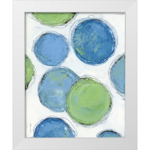 Bubbles II White Modern Wood Framed Art Print by Marrott, Stephanie