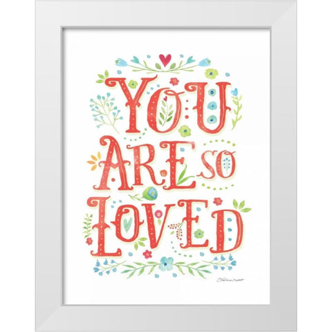 So Loved White Modern Wood Framed Art Print by Marrott, Stephanie