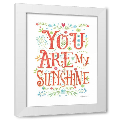Sunshine White Modern Wood Framed Art Print by Marrott, Stephanie