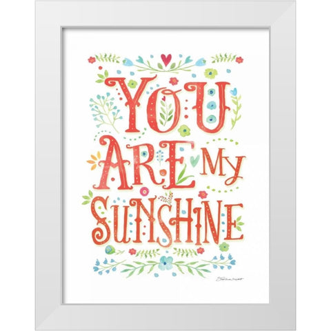 Sunshine White Modern Wood Framed Art Print by Marrott, Stephanie