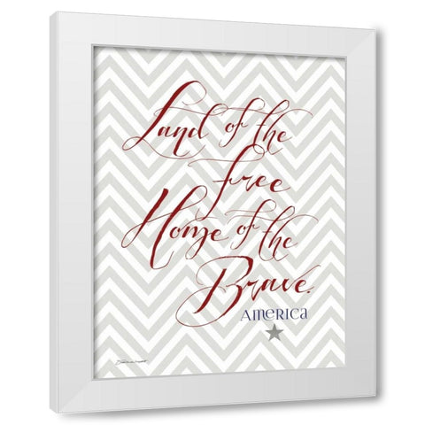 Brave White Modern Wood Framed Art Print by Marrott, Stephanie