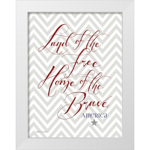Brave White Modern Wood Framed Art Print by Marrott, Stephanie