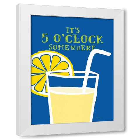 5 OClock White Modern Wood Framed Art Print by Marrott, Stephanie