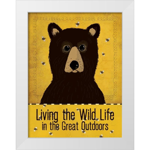 Wild Bear White Modern Wood Framed Art Print by Marrott, Stephanie