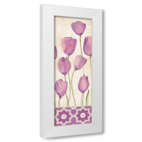 Tulips In Purple White Modern Wood Framed Art Print by Marrott, Stephanie