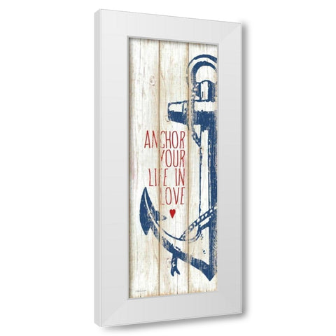 Anchor White Modern Wood Framed Art Print by Marrott, Stephanie