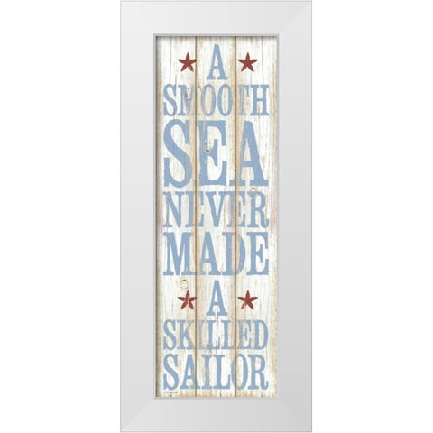 Skilled Sailor White Modern Wood Framed Art Print by Marrott, Stephanie