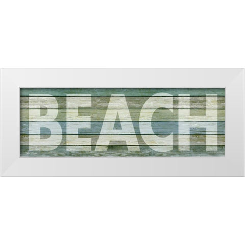 Beach White Modern Wood Framed Art Print by Marrott, Stephanie
