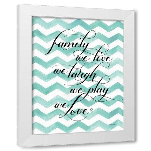 We Love White Modern Wood Framed Art Print by Marrott, Stephanie