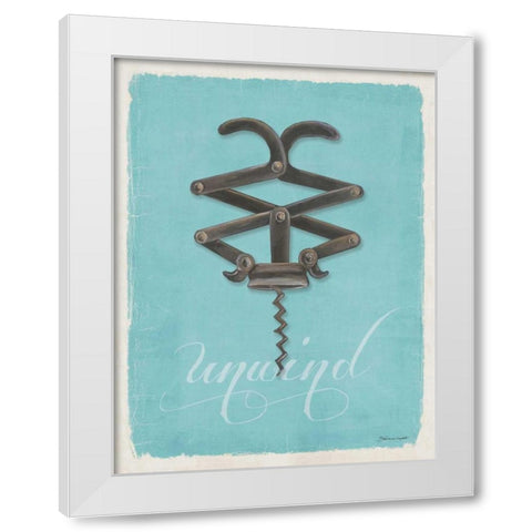 Unwind White Modern Wood Framed Art Print by Marrott, Stephanie