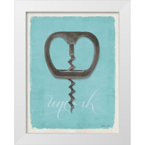 Uncork White Modern Wood Framed Art Print by Marrott, Stephanie