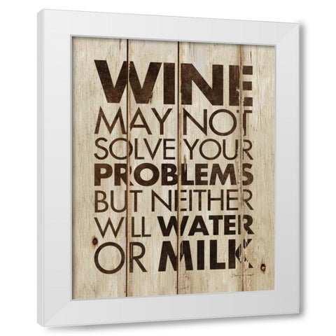 Water or Milk White Modern Wood Framed Art Print by Marrott, Stephanie