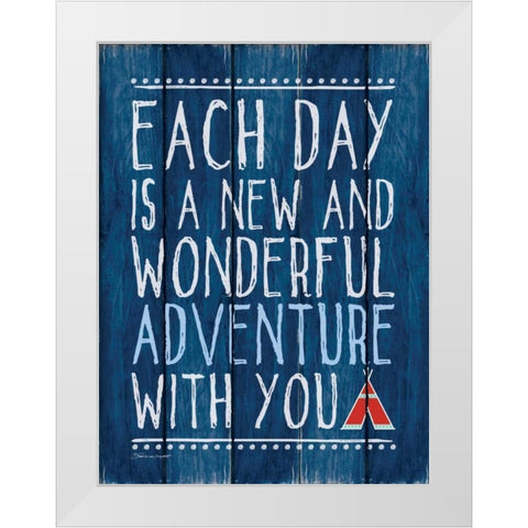 Each Day White Modern Wood Framed Art Print by Marrott, Stephanie