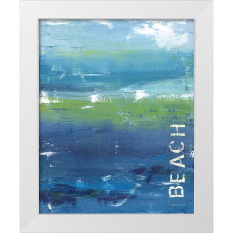 Beach White Modern Wood Framed Art Print by Marrott, Stephanie