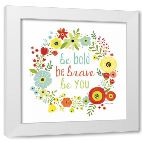 Be You White Modern Wood Framed Art Print by Marrott, Stephanie