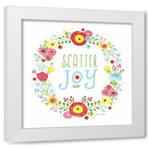 Scatter Joy White Modern Wood Framed Art Print by Marrott, Stephanie
