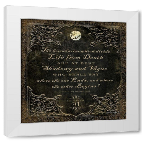 Poe White Modern Wood Framed Art Print by Marrott, Stephanie