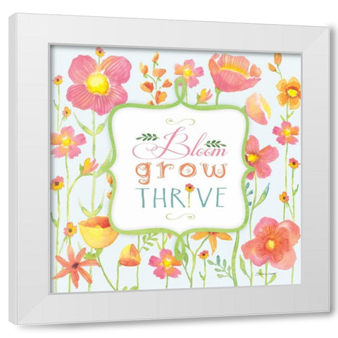 Thrive White Modern Wood Framed Art Print by Marrott, Stephanie