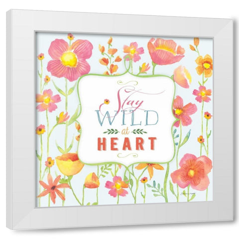 Stay Wild White Modern Wood Framed Art Print by Marrott, Stephanie