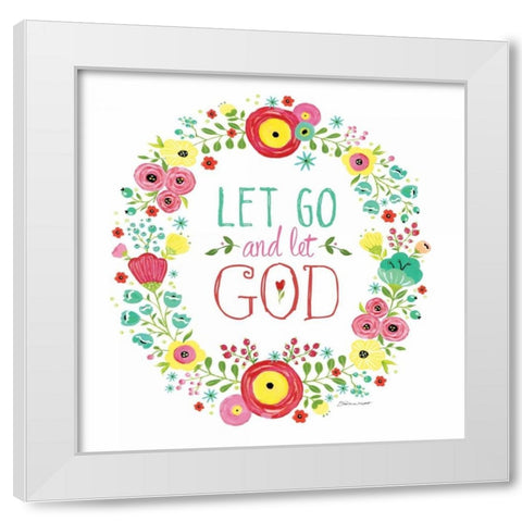 Let Go White Modern Wood Framed Art Print by Marrott, Stephanie