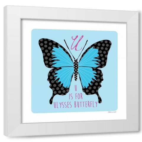 U is For Ulysses White Modern Wood Framed Art Print by Marrott, Stephanie