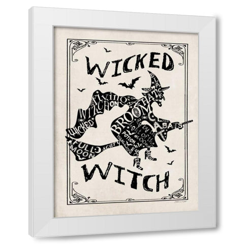 Wicked Witch I White Modern Wood Framed Art Print by Marrott, Stephanie