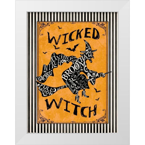 Wicked Witch II White Modern Wood Framed Art Print by Marrott, Stephanie
