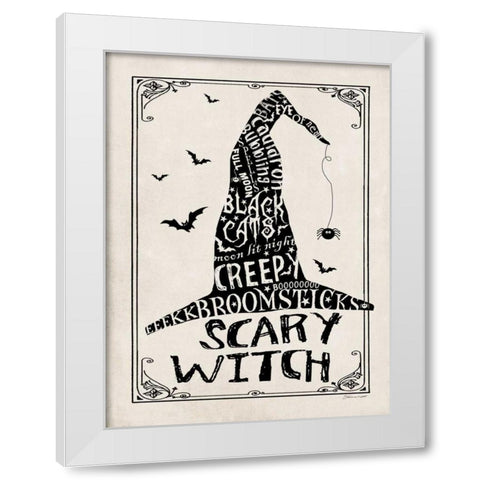 Witch I White Modern Wood Framed Art Print by Marrott, Stephanie