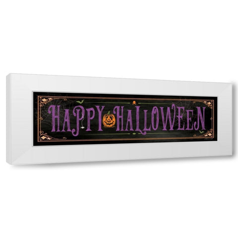 Happy Halloween III White Modern Wood Framed Art Print by Marrott, Stephanie