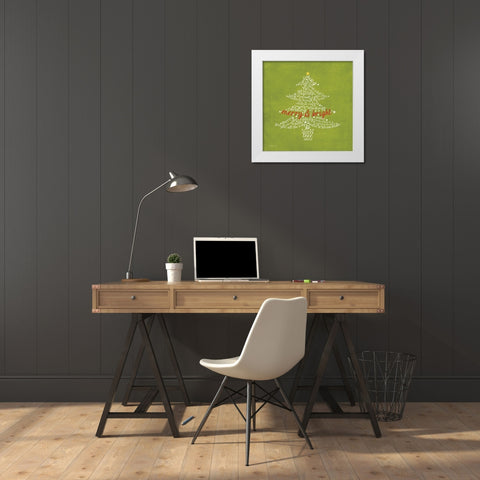 Tree White Modern Wood Framed Art Print by Marrott, Stephanie